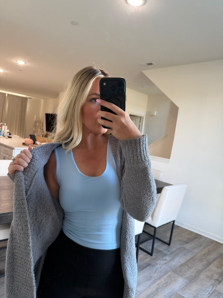Aubrie Double Layered Tank - Light Blue