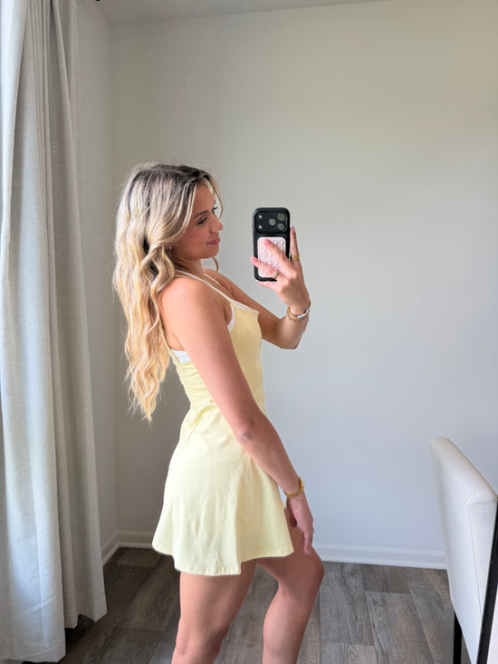 Mari Double Layered Active Dress - Yellow (Final Sale)