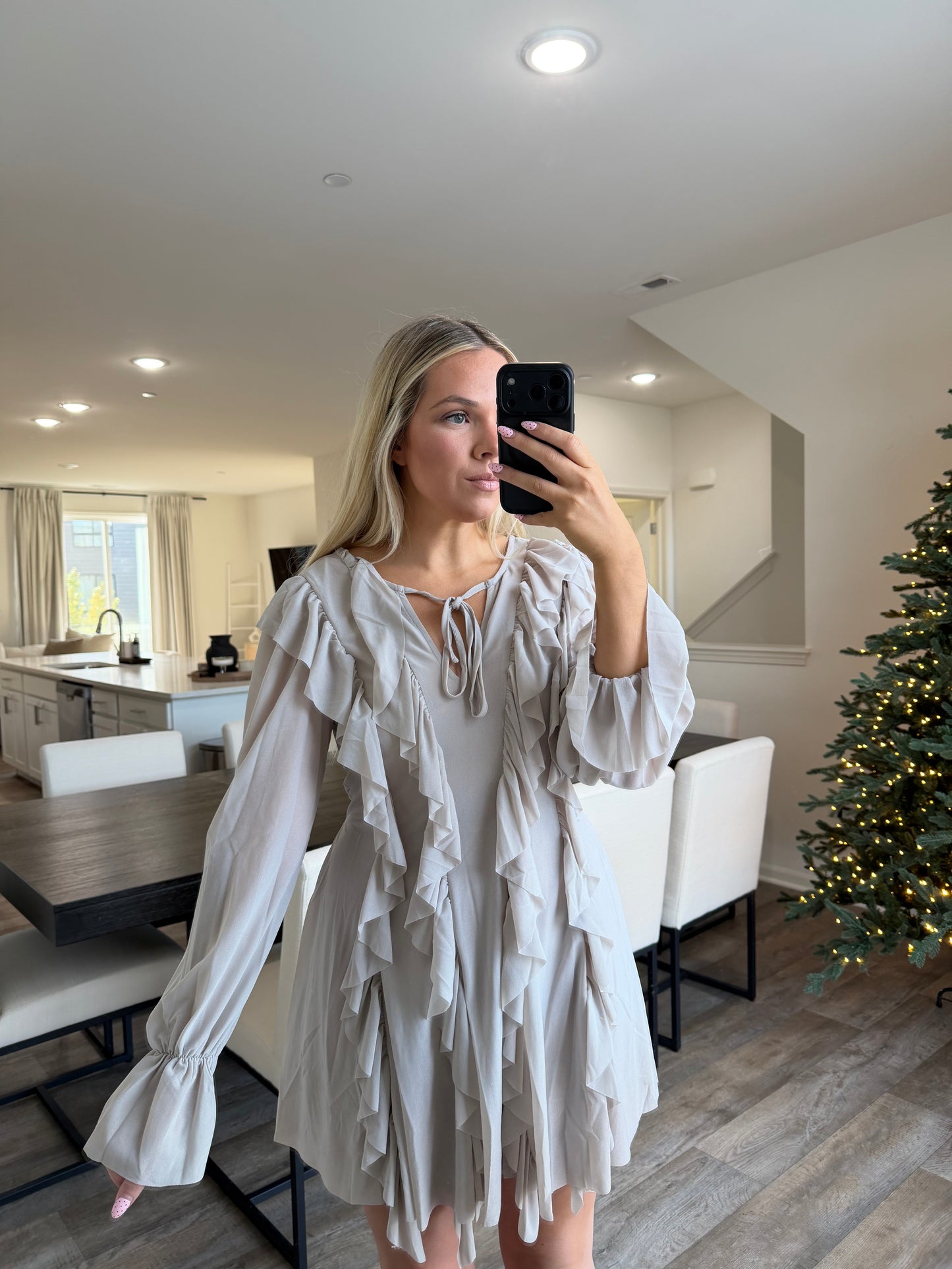 Cadence Ruffle Romper - Stone