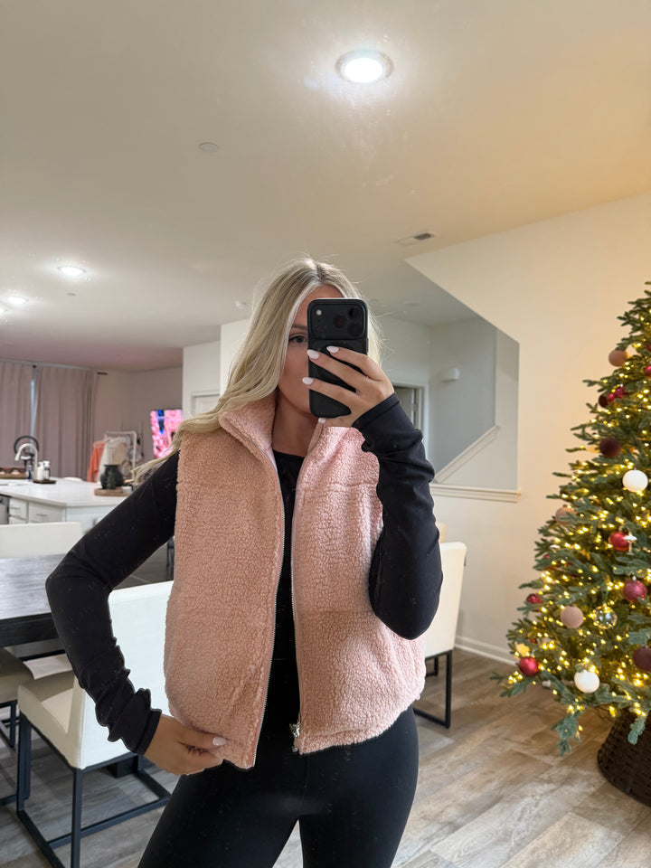 Lena Reversible Vest - Pink