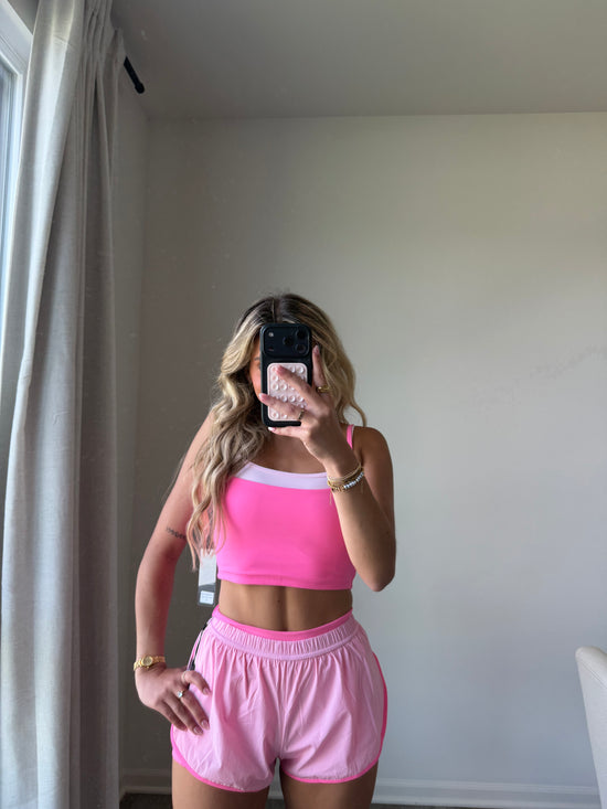 Ari Double Lined Shorts Petite - Hot Pink (Final Sale)
