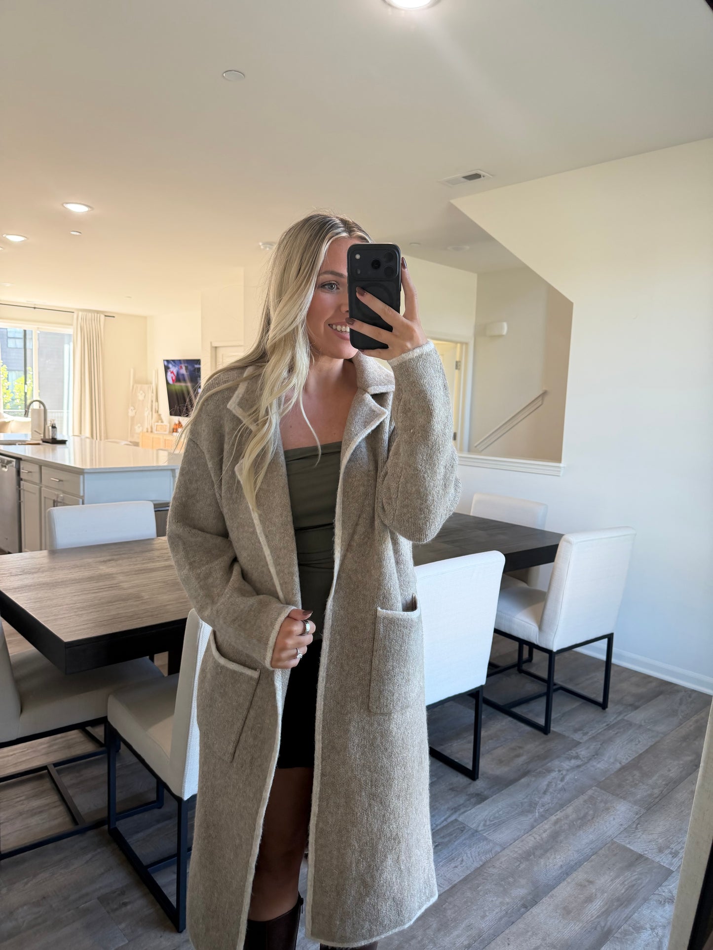 Mitz Long Jacket - Light Mocha