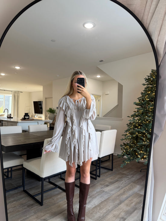 Cadence Ruffle Romper - Stone