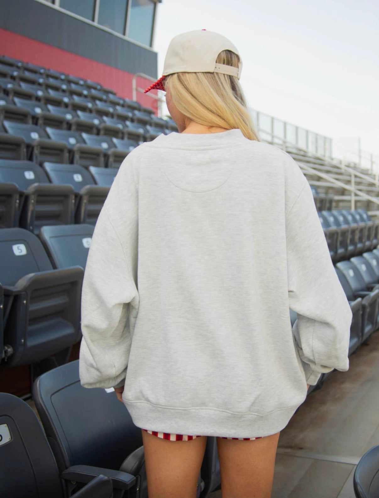 Pre Order (July) Football Crew Sweatshirt - Red