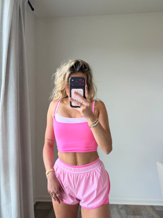 Amaya Double Layered Tank - Hot Pink (Final Sale)