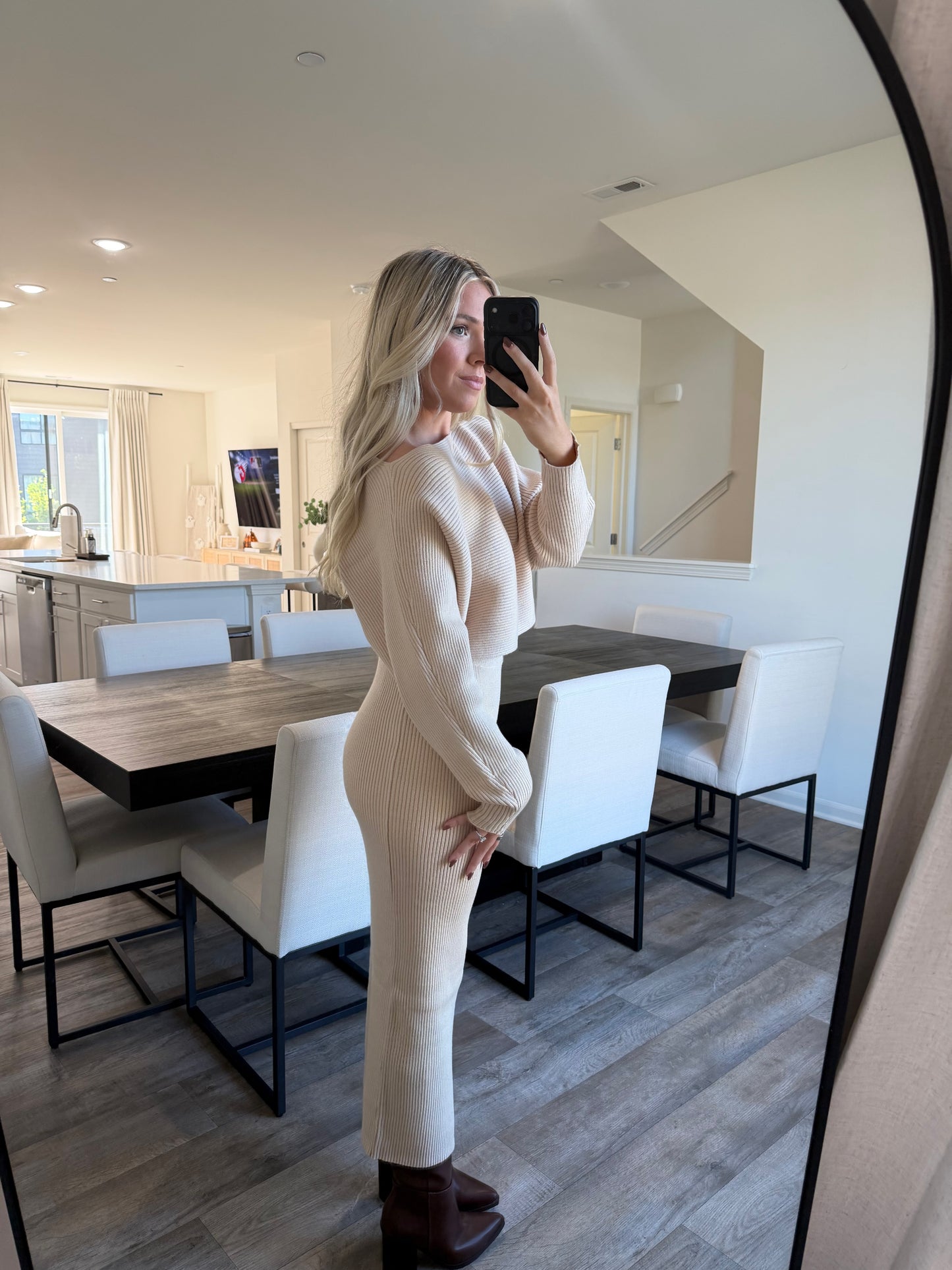 Paige Knit Two Piece Set - Cream