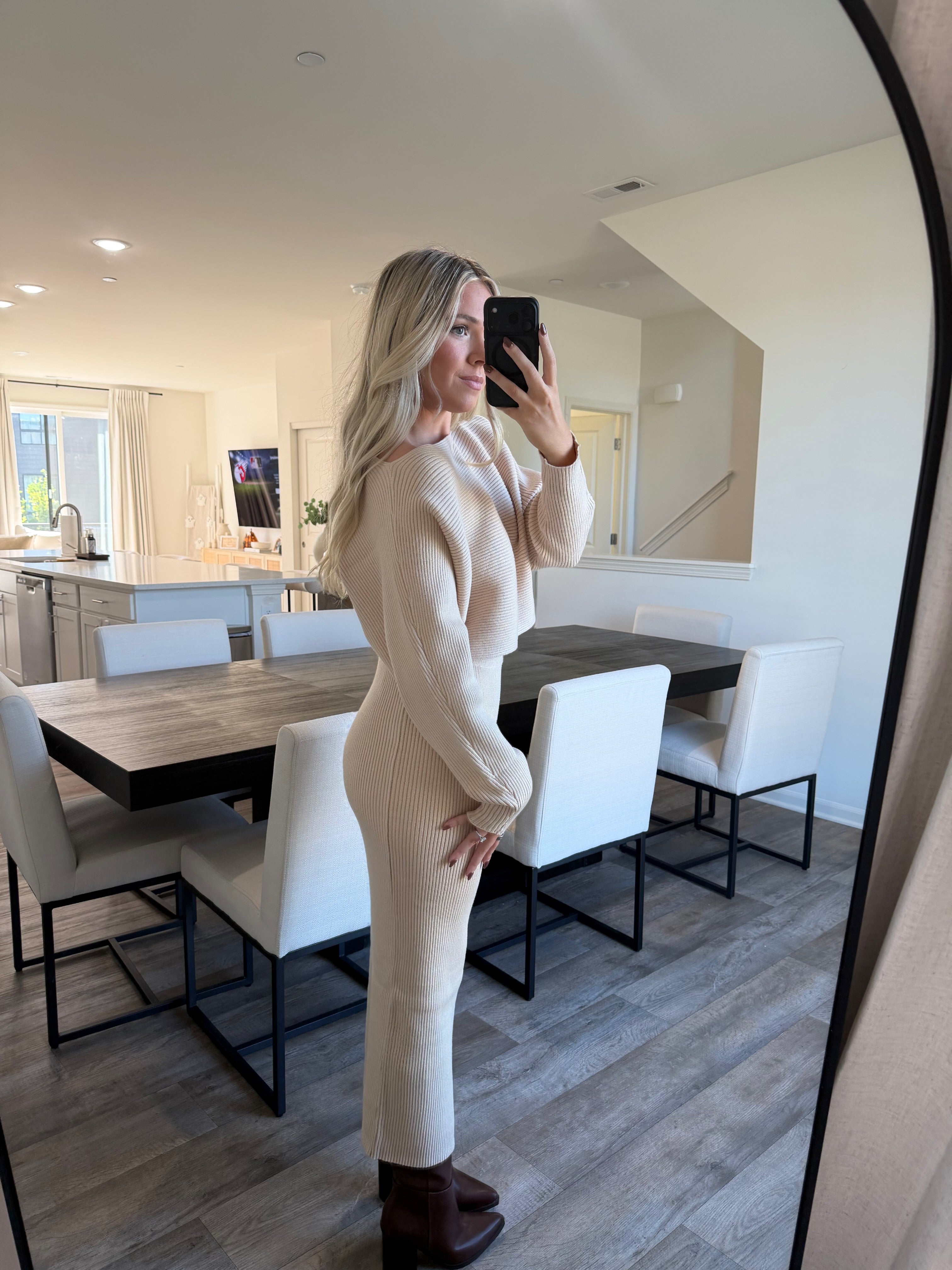 Paige Knit Two Piece Set - Cream