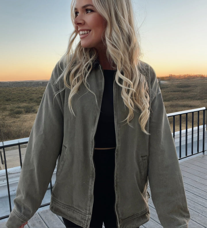 Mabel Barn Jacket - Olive