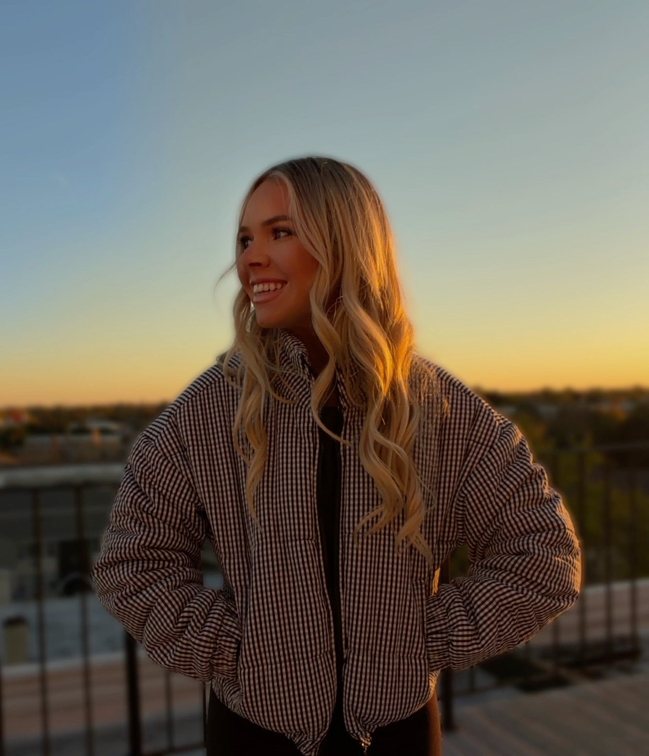 Lynn Gingham Jacket - Black