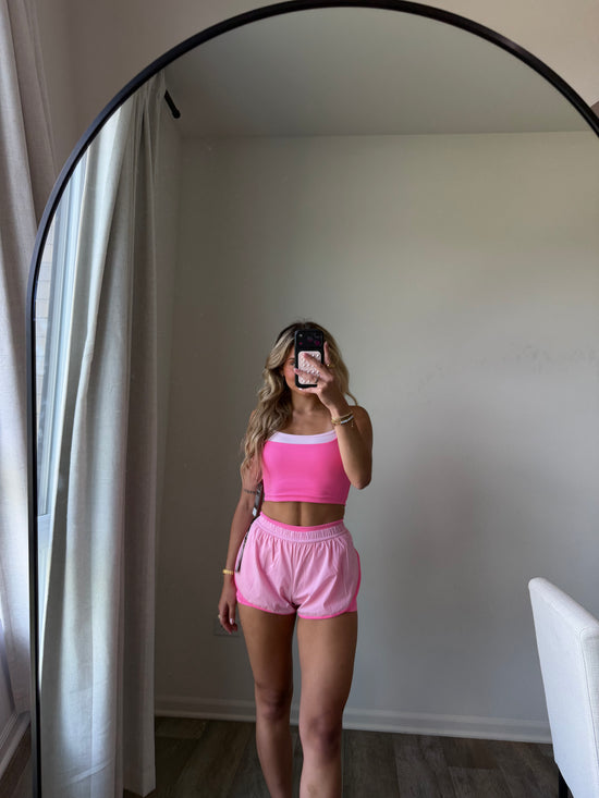 Ari Double Lined Shorts Petite - Hot Pink (Final Sale)