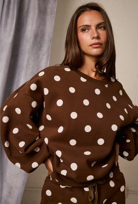 Rylee Polka Dot Matching Set - Brown