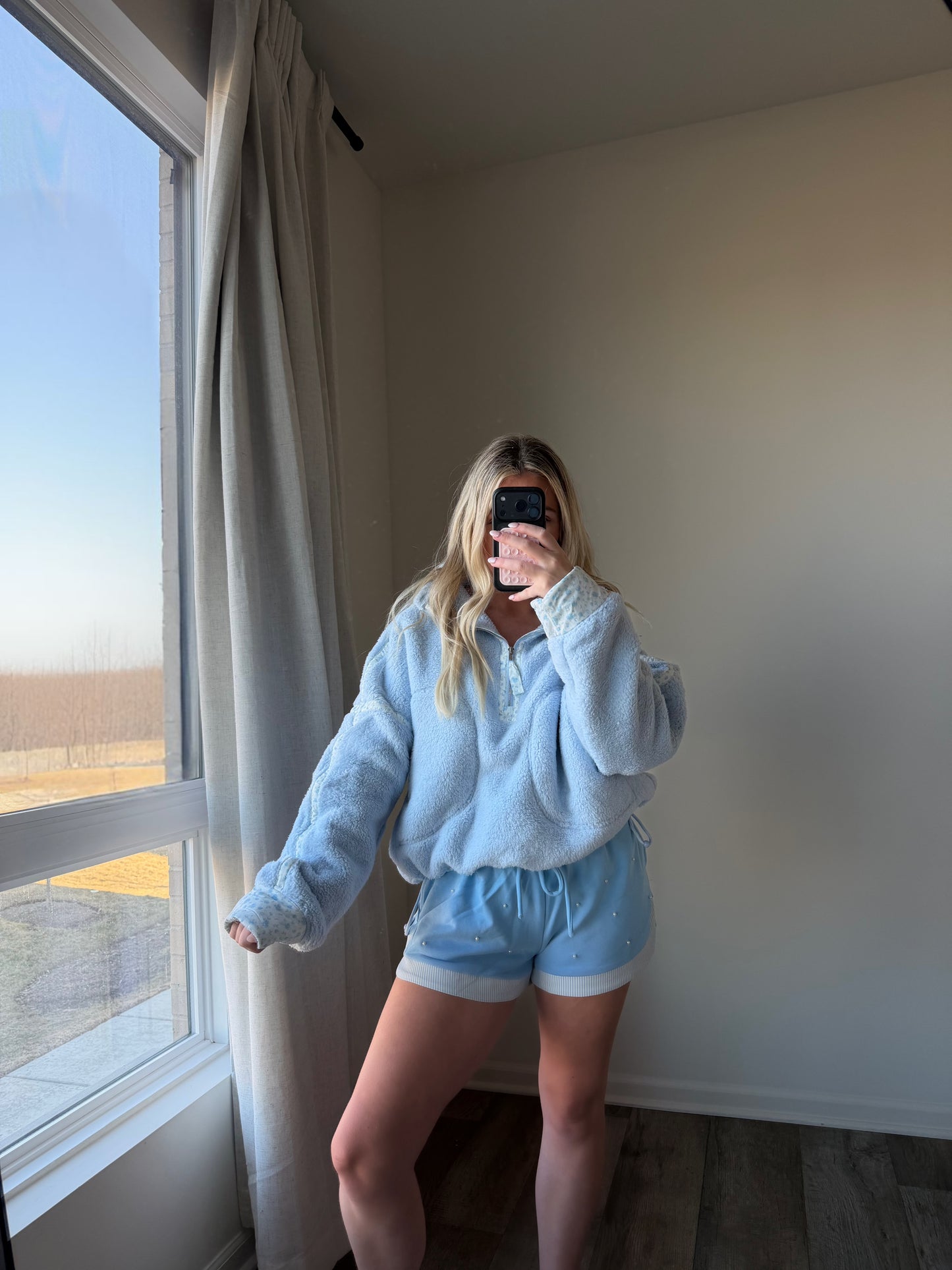 Leah Pearl Shorts - Blue