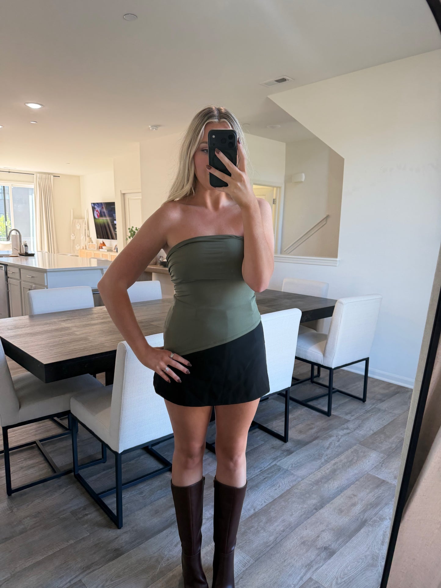 Jenny Asymmetrical Tube Top - Olive