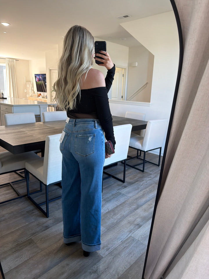 Dana High Rise Cuffed Jeans
