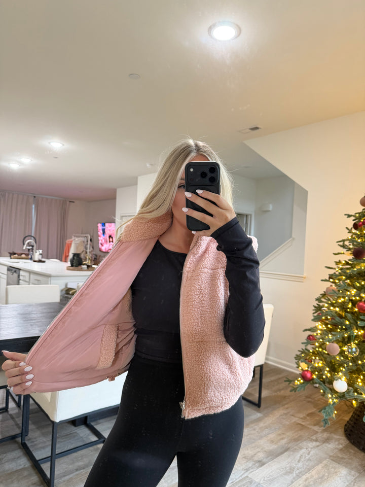 Lena Reversible Vest - Pink