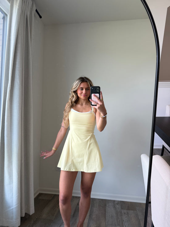 Mari Double Layered Active Dress - Yellow (Final Sale)