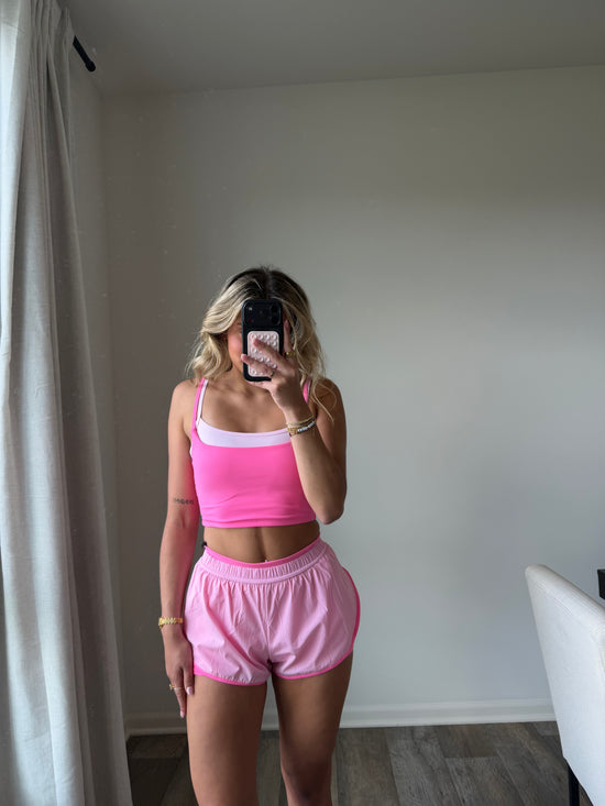 Ari Double Lined Shorts Petite - Hot Pink (Final Sale)