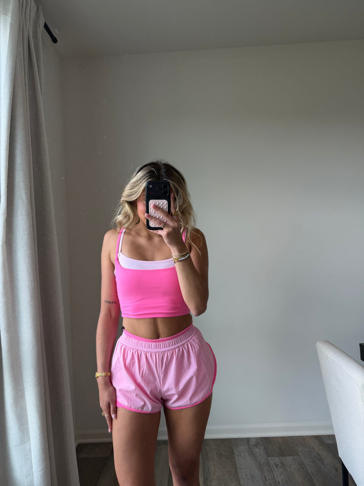 Ari Double Lined Shorts Petite - Hot Pink (Final Sale)