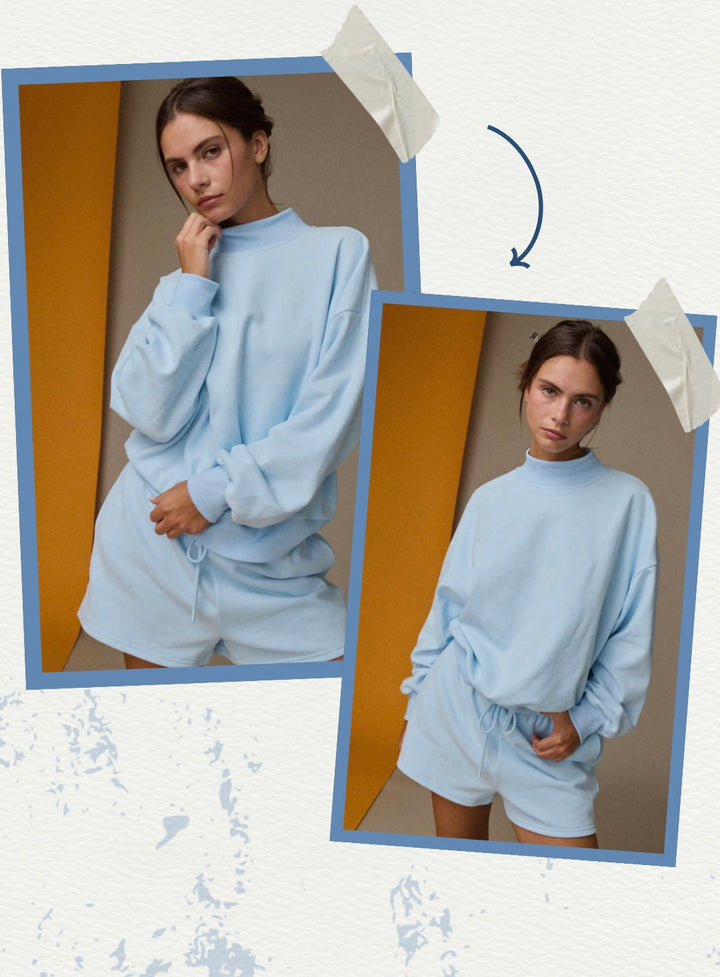 Pre Order! (3/30-4/07) Remi Mockneck Set - Sky Blue