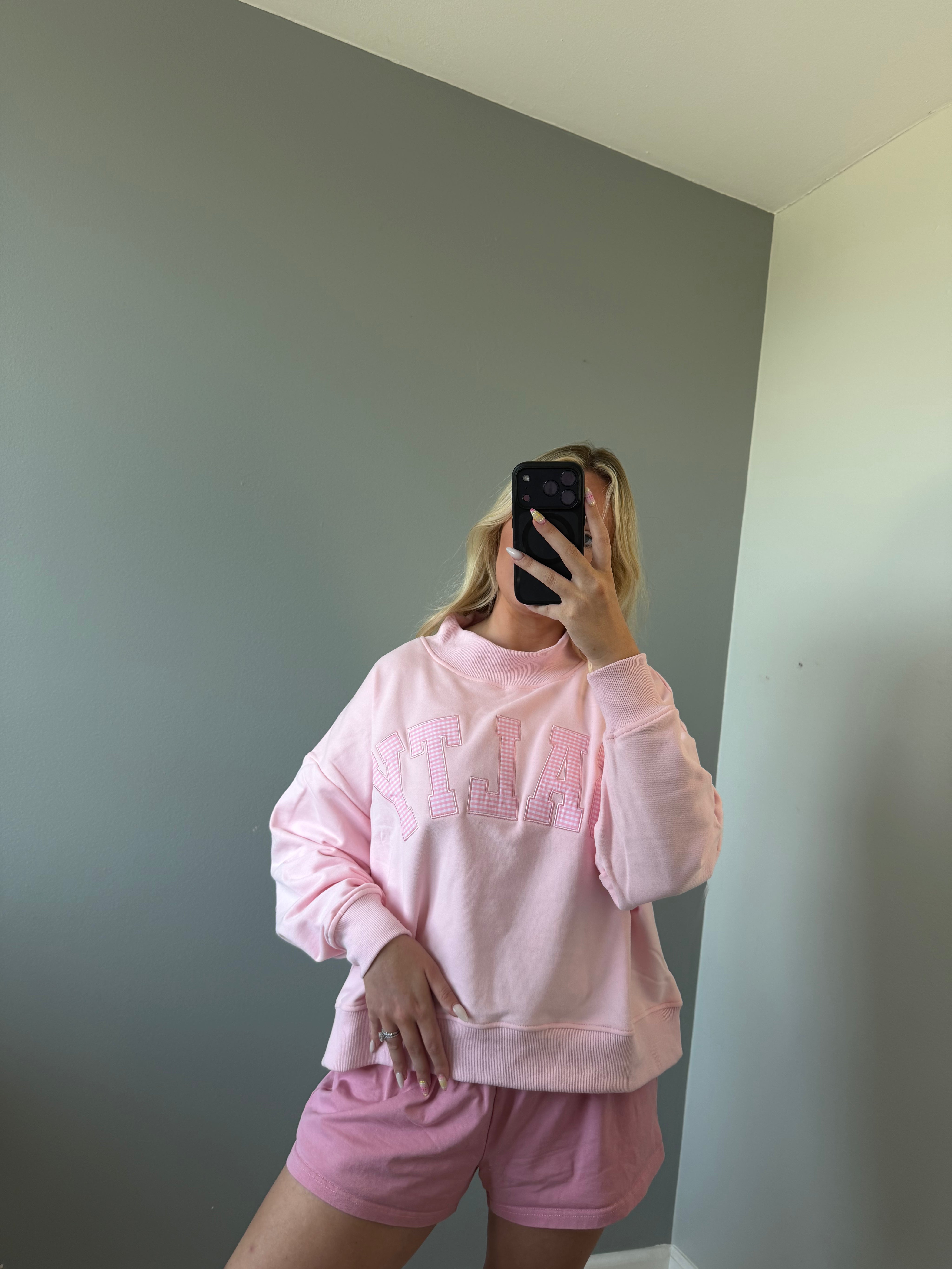 Salty Pink Mockneck