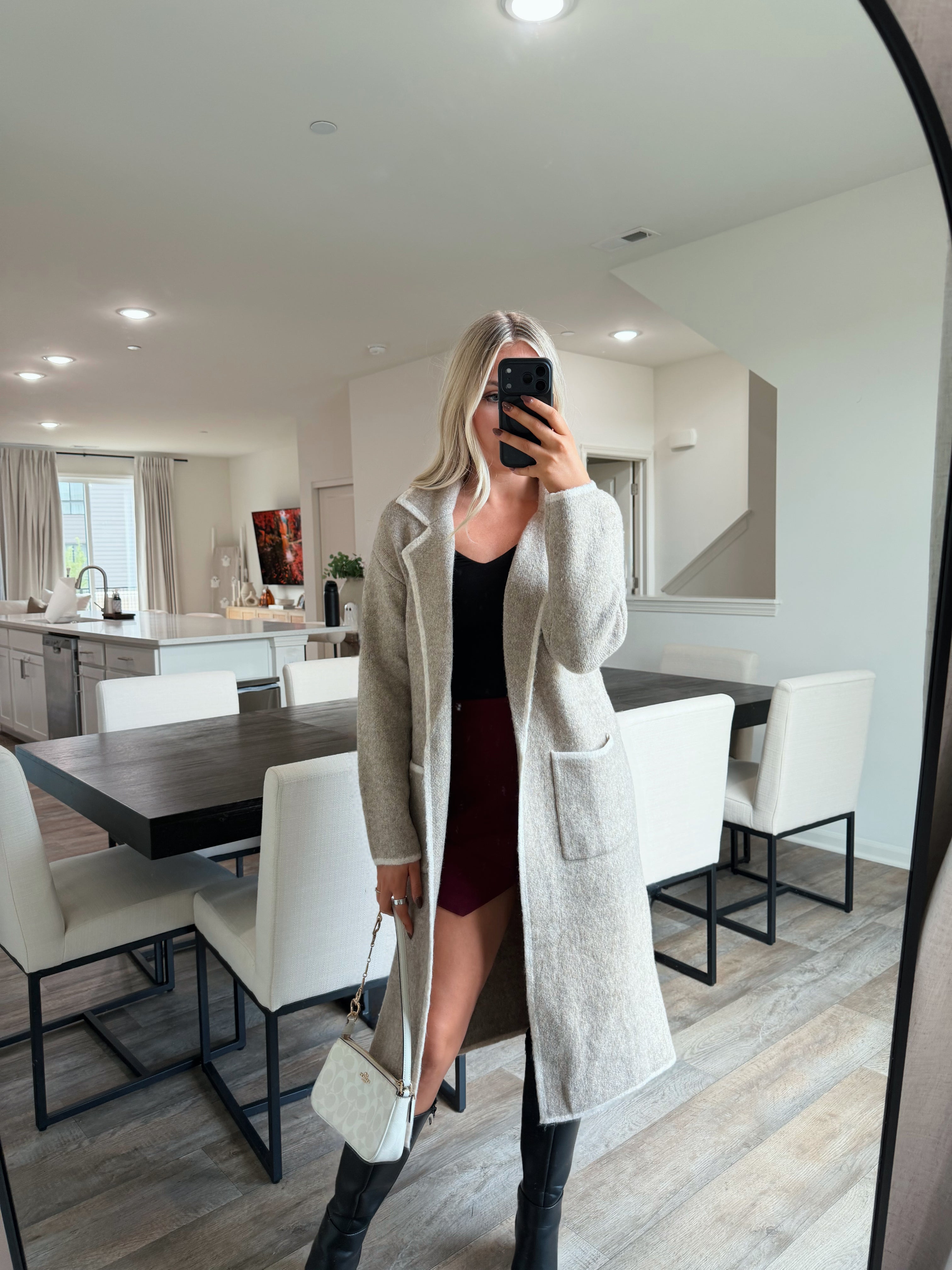 Mitz Long Jacket - Light Mocha