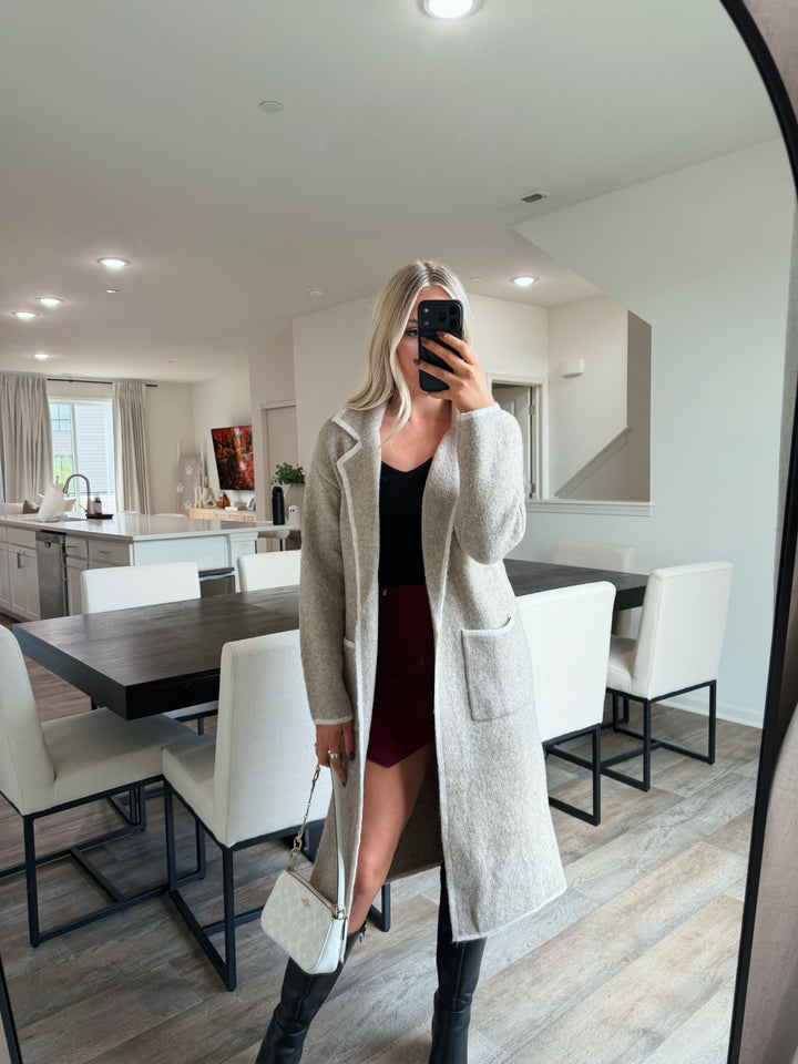 Mitz Long Jacket - Light Mocha