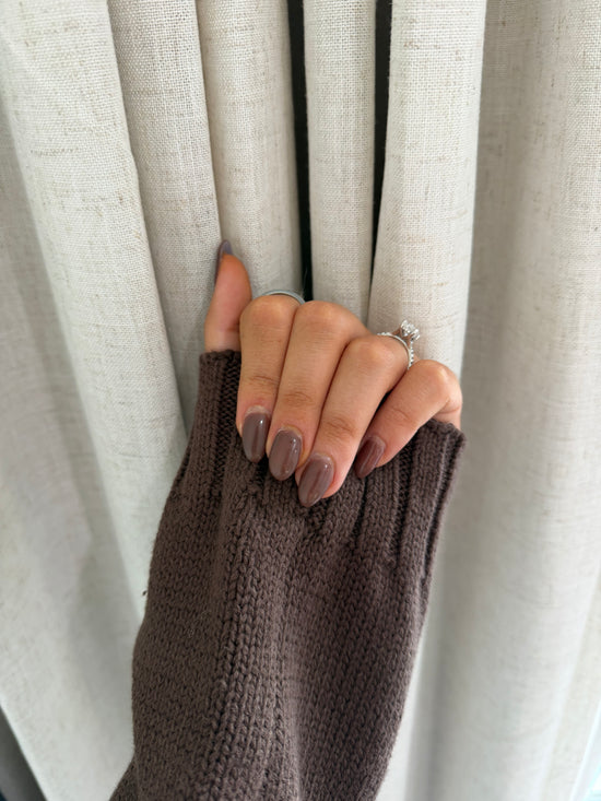 Greta Cropped Zip Up Hoodie - Brown