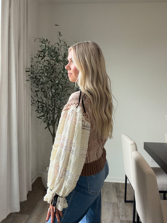 Rita Bow Detailed Sweater - Ivory/Brown