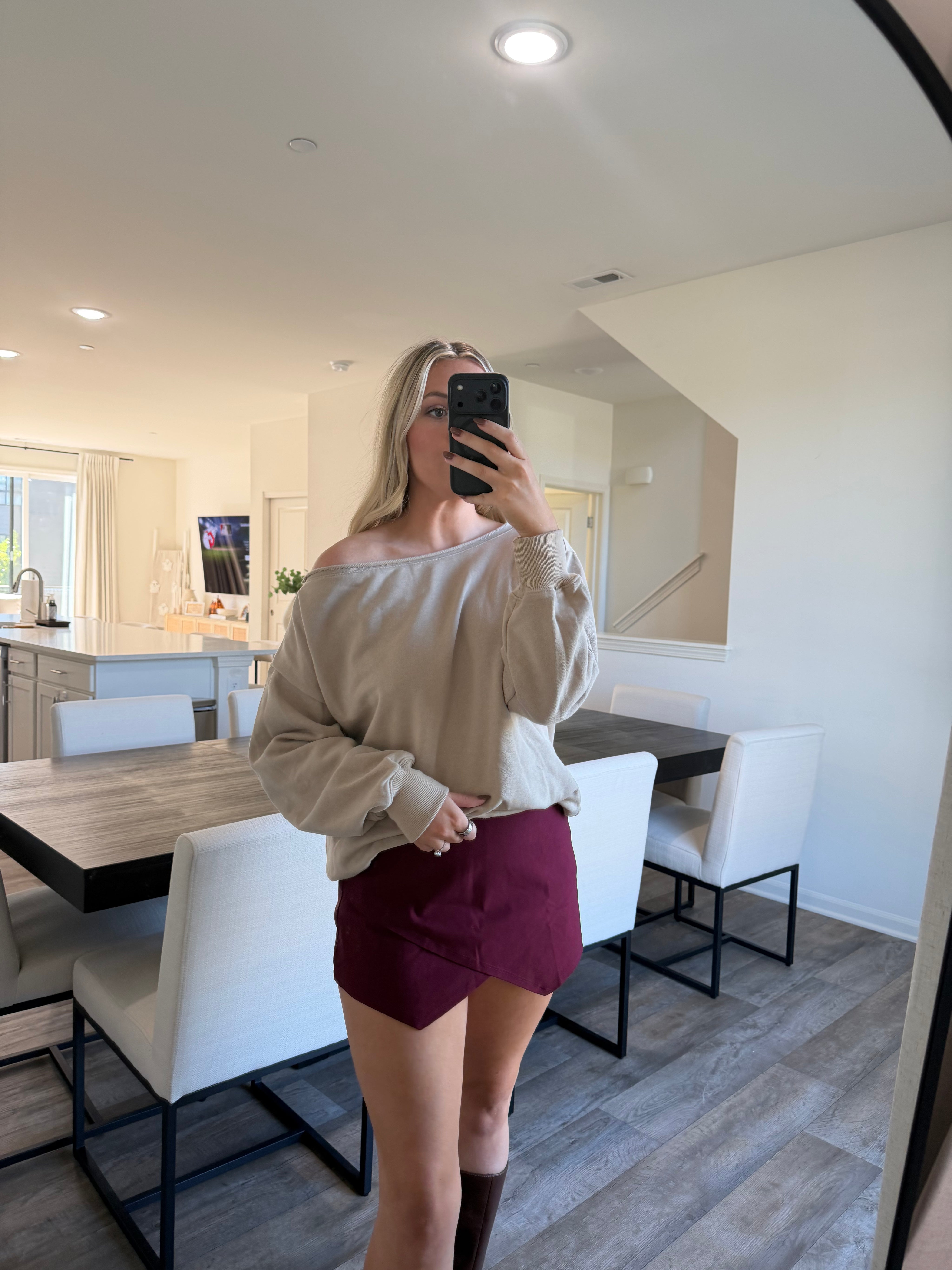 Lily One Shoulder Sweater - Taupe