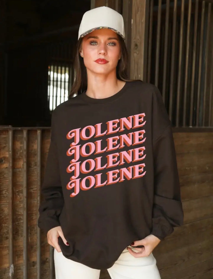 Pre Order (9/4) Dolly Jolene Sweatshirt - Brown/Pink
